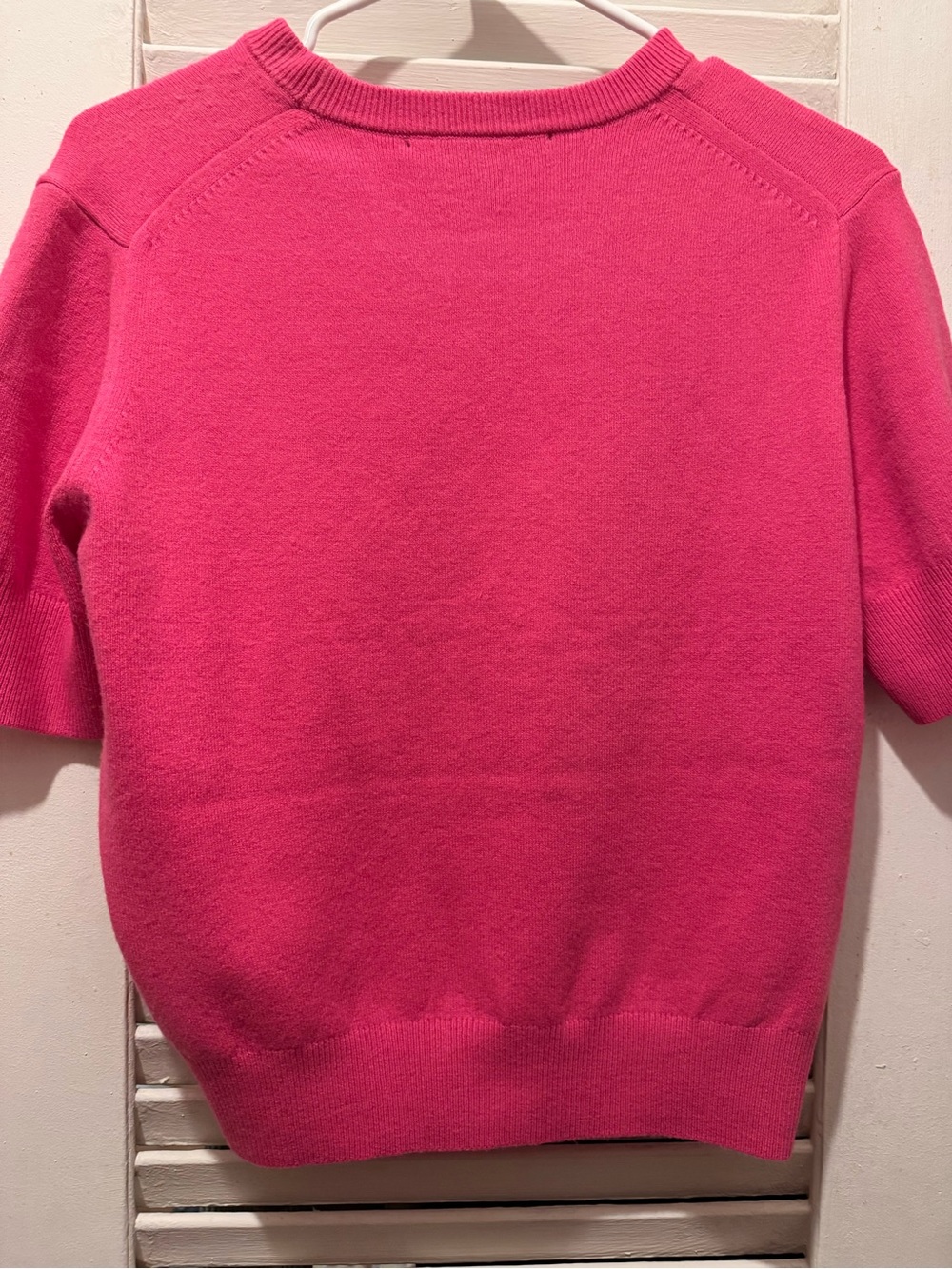 French Connection Hot Pink Short Sleeve Knit Top